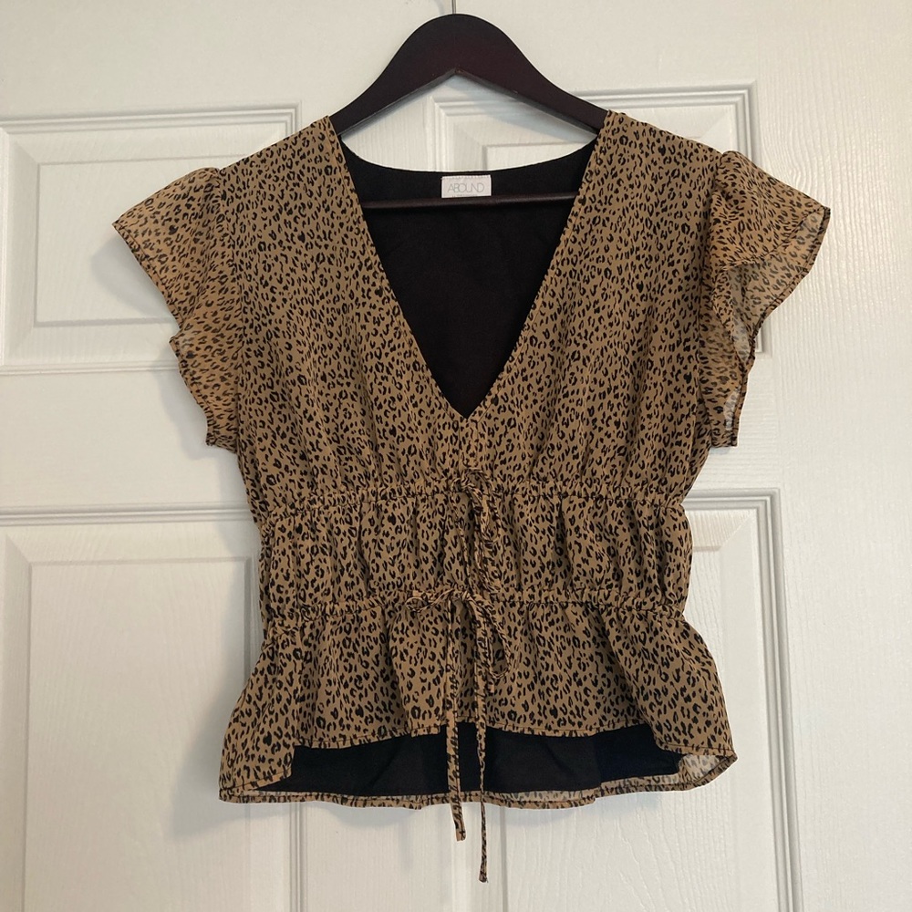 Animal print blouse